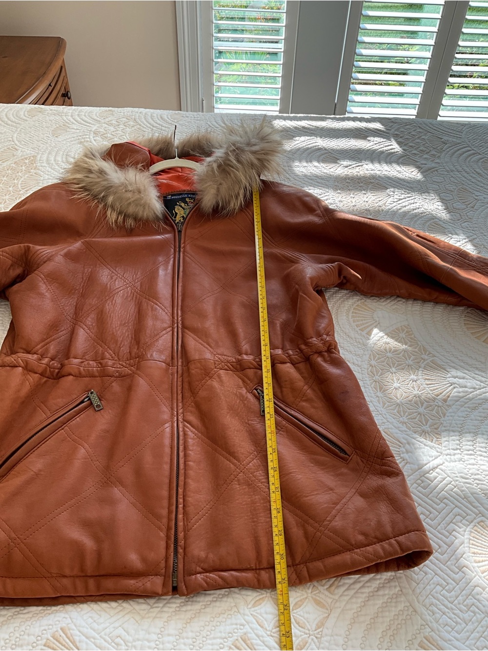 Vintage Leather Jacket by Saks - Picture 9 of 13